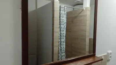 a mirror in a bathroom with a shower at Ubytování Ždírec - Apartmán 2 in Ždírec