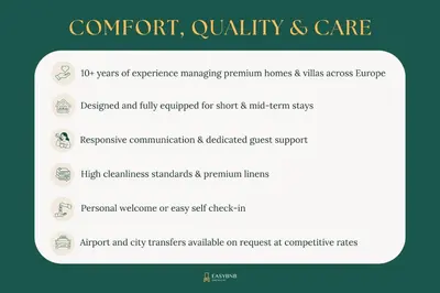 a screenshot of the comfortquality care website at KIP Old Town Modern Apartment with Free Parking & AC in Prague