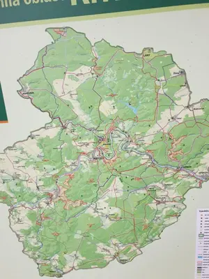 a map ofitzerland with many roads and highways at U dobroty in Nový Dŭm