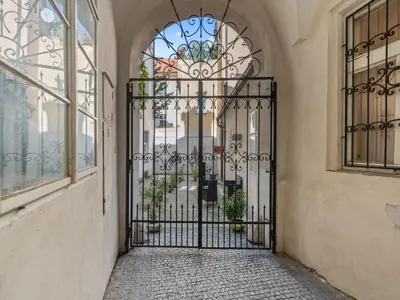 an entrance to a building with an iron gate at Apartment Old Town home-7 by Interhome in Prague