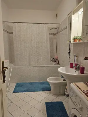 a bathroom with a shower and a sink and a toilet at 2 min Center Just In, Old Town Walk private room B in Prague