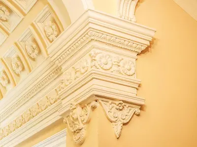 an ornate column on the side of a building at Apartment Washington-5 by Interhome in Prague