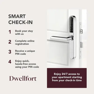 a picture of a refrigerator door with the key information at Eight Secrets Boutique Residence by Dwellfort in Prague